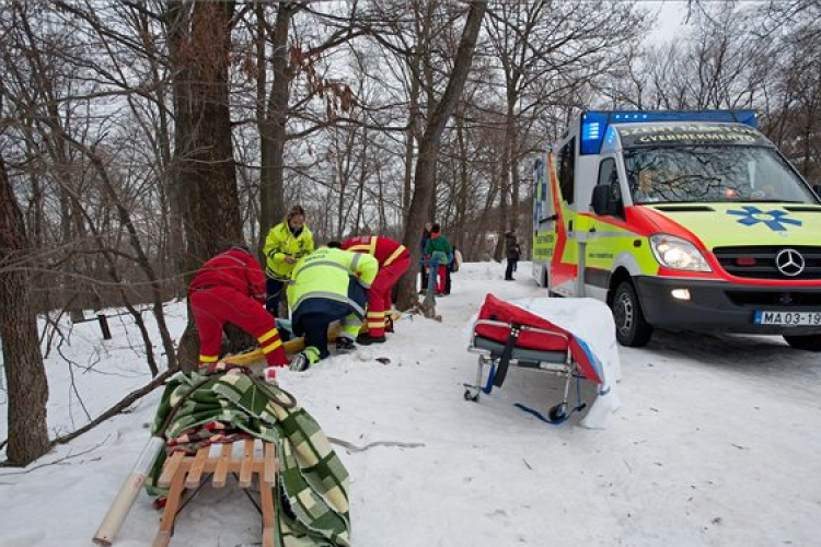 Szánkóbaleset a budai hegyekben