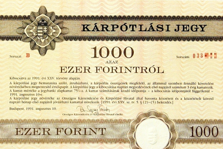 Kit kárpótol a Kárpótlási Jegy?